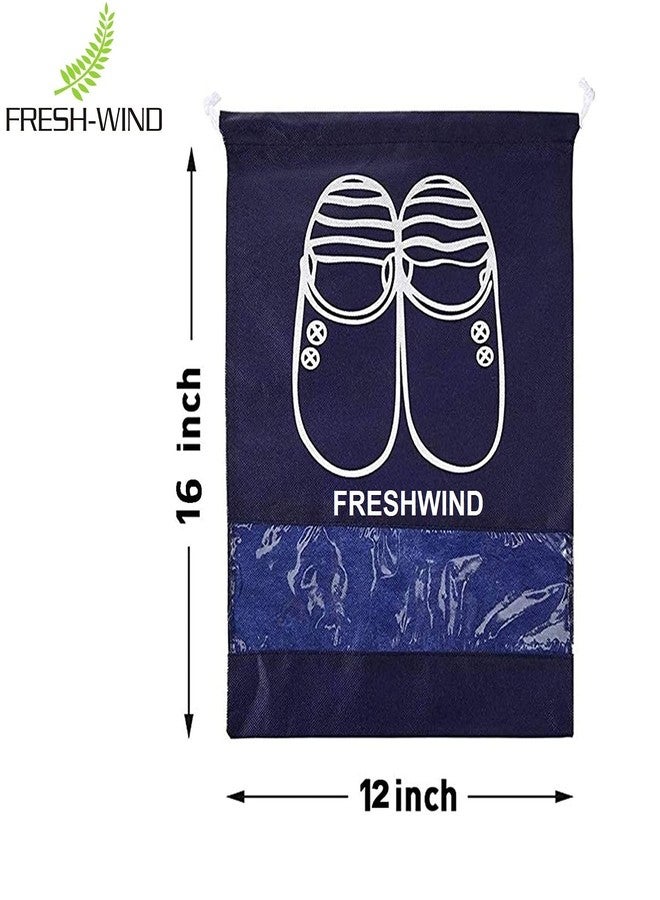 Freshwind Portable Travel Shoe Bags Shoe Organizer Space Saving Storage Bags - Blue - Image 2